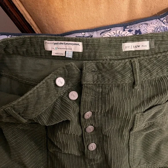 Anthropologie Pilcro Green Corduroy Skirt - Picture 3 of 3